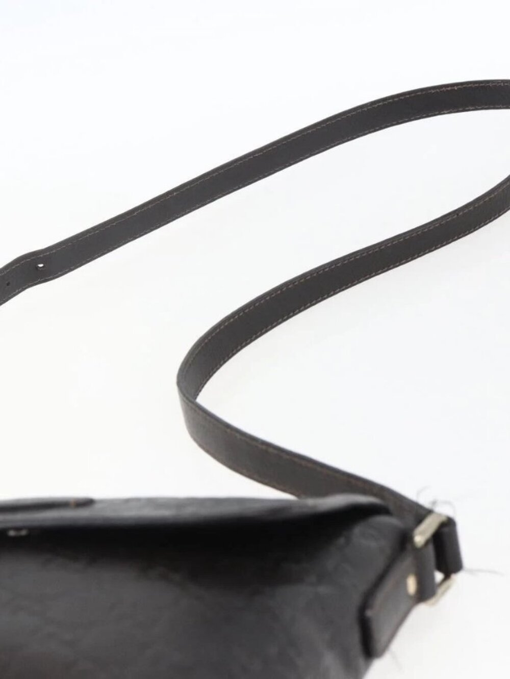 GUCCI GG Canvas Guccissima Shoulder Bag Leather Brown Gold - Picture 9 of 16